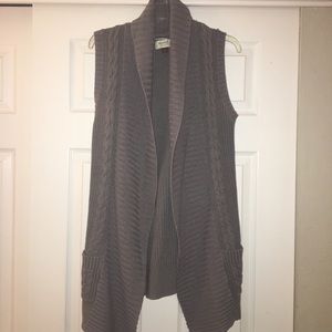 Gray sweater vest